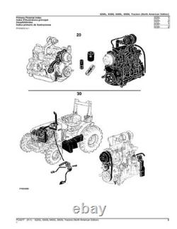 John Deere 6200l 6300l 6400l 6500l Tractor Parts Catalog Manual +! Bonus