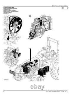 John Deere 6425 Tractor Parts Catalog Manual European Edition