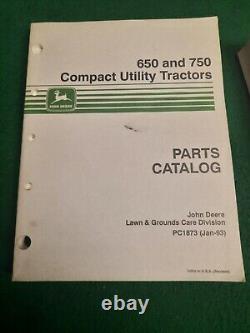 John Deere 650 750 Tractor Parts Catalog Manual PC 1873 Technical Manual TM1242