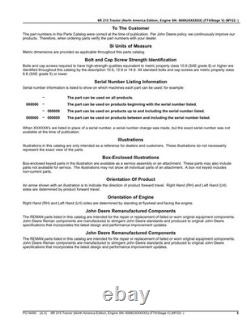 John Deere 6r 215 Tractor Parts Catalog Manual