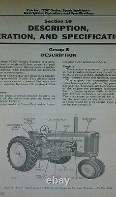 John Deere 720 Farm Tractor Master Service & Parts Manual Gasoline Two-Cylinder