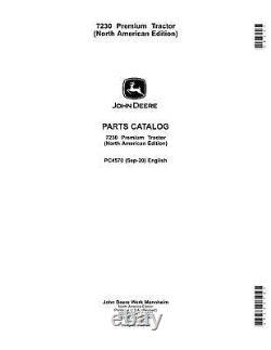 John Deere 7230 Tractor Parts Catalog Manual #2