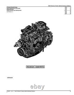 John Deere 7230 Tractor Parts Catalog Manual #2