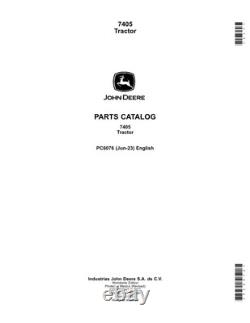 John Deere 7405 Tractor Parts Catalog Manual