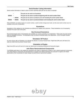John Deere 7405 Tractor Parts Catalog Manual