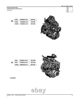 John Deere 7420 7520 Tractor Parts Catalog Manual