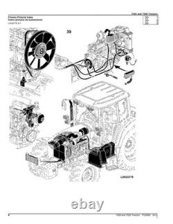 John Deere 7420 7520 Tractor Parts Catalog Manual