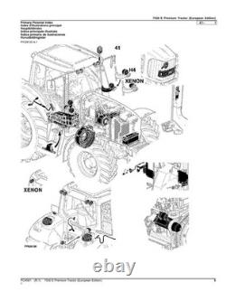 John Deere 7530 E Tractor Parts Catalog Manual
