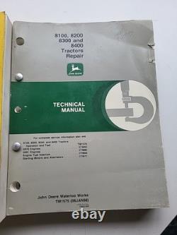 John Deere 8100 8200 8300 8400 Parts Catalog PC2389 Technical Manual TM1575