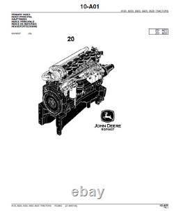 John Deere 8120, 8220, 8320, 8420, 8520 Tractor Parts Catalog Manual Pc2850