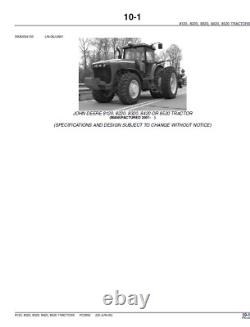 John Deere 8120, 8220, 8320, 8420, 8520 Tractor Parts Catalog Manual Pc2850