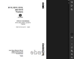 John Deere 8410 Tractor Manual Owner Service Test Engine Parts Shop Pdf On Usb