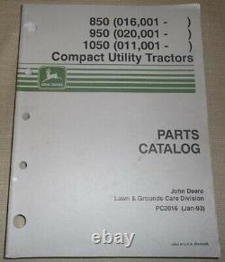 John Deere 850 950 1050 Tractor Parts Manual Book Catalog Pc-2016