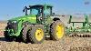 John Deere 8r 340 Tractor Working On Tillage