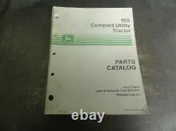 John Deere 955 Compact Utility Tractor Parts Catalog Manual PC2263