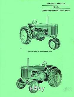 John Deere All Model 70 Tractor Parts Manual Catalog JD