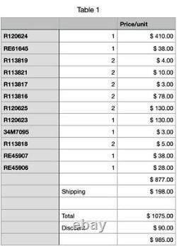 John Deere Assorted Parts