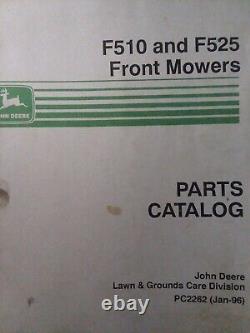 John Deere F510 F525 Front Lawn Mower Tractor Parts Manual PC2262 14 17 h. P