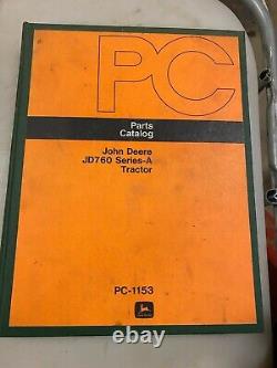 John Deere JD760A Tractor Scraper parts manual. PC-1153 and PC-1131 bound cover