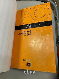 John Deere JD760A Tractor Scraper parts manual. PC-1153 and PC-1131 bound cover