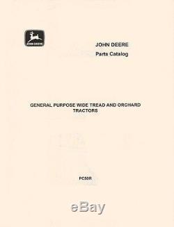 John Deere Model General Purpose Standard Wide Orchard Parts Manual Catalog JD