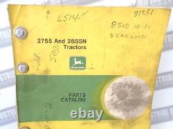 John Deere PARTS CATALOG PC-4215 2755, 2855N Tractors JANUARY 1987 (USED)