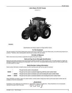 John Deere PC13638 7R 270 tractor parts catalog