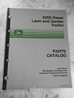 John Deere Parts List Catalog Manual Lawn Garden Tractor 355d Diesel Pc2754