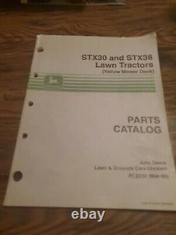 John Deere Stx30 & Stx38 Lawn Tractor Parts Catalog Manual Pc2232