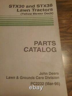 John Deere Stx30 & Stx38 Lawn Tractor Parts Catalog Manual Pc2232