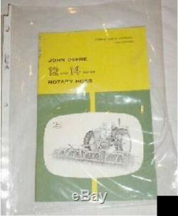 John Deere Tractor Antique Parts Book 12 14 Rotary Hoes