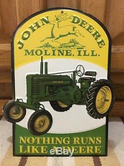 John Deere Tractor Metal Farm Equipment Vintage Style Morine Implements Tractors