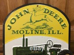 John Deere Tractor Metal Farm Equipment Vintage Style Morine Implements Tractors