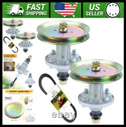 John Deere Tractor Spindle with Pulley and Belt 2 Pack