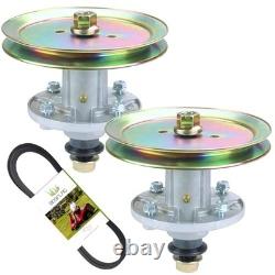 John Deere Tractor Spindle with Pulley and Belt 2 Pack