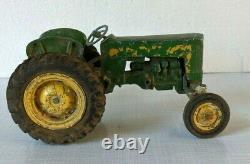 John Deere Vintage Toy Tractor 430 & Manure Spreader 1/16 For Parts Restore