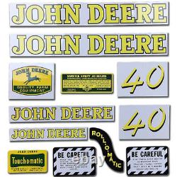 Mylar Decal Set Fits John Deere Tractor 40