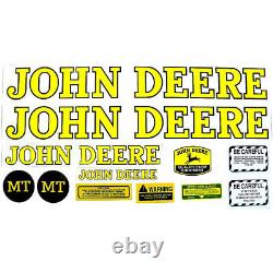 Mylar Decal Set Fits John Deere Tractor MT Styled Hood 1947-1952