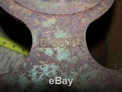 Old JOHN DEERE Hay Press Baler Potato Digger Hit Miss Gas Engine PULLEY E551E