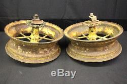 Pair of Antique John Deere Spoke Wagon Rims JB 2688B