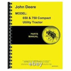 Parts Manual 650 750 fits John Deere 750 650 PC1873