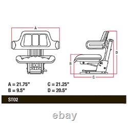 Seat Fits John Deere Tractor 1020 1030 1040 1120 1130 1140 1520 1530 1630