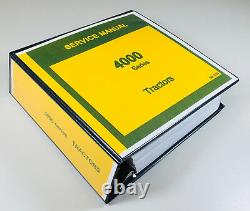 Service Manual For John Deere 4020 4000 Tractor Technical Parts Catalog Binder