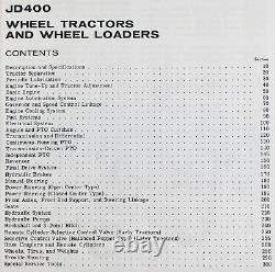 Service Manual Parts Catalog John Deere 400 Jd400 Wheel Tractor Loader Backhoe