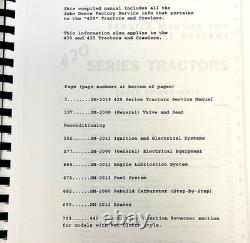 Service Manual Parts Catalog Operators Set for John Deere 435 Diesel Tractors