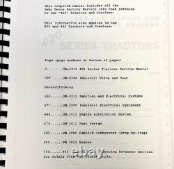 Service Manual Parts Catalog Set for John Deere 435 2-53 Diesel Tractors Repair