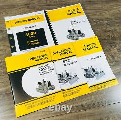 Service Manual Set For John Deere 1010 Crawler 612 Dozer Operators Parts Catalog