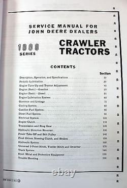 Service Manual Set For John Deere 1010 Crawler 612 Dozer Operators Parts Catalog