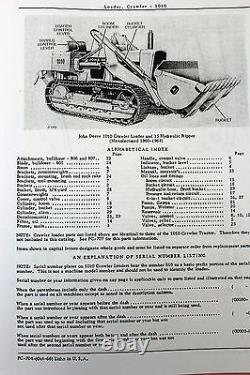 Service Manual Set For John Deere 1010 Crawler Loader Operators Parts Catalog