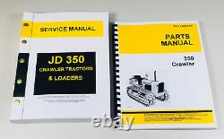 Service Manual Set For John Deere 350 Crawler Tractor Parts Technical Repair